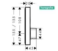 MEDIDAS MONOMANDO BAÑO-DUCHA EMPOTRADA SHOWERSELECT HANSGROHE